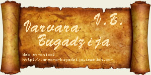 Varvara Bugadžija vizit kartica